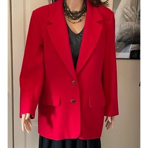 Cherry red Signature Expressions blazer, size 12